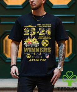 Uefa Champions League Playoffs Winners Borussia Dortmund 4 – 2 Atletico Madrid Let’s Go Psg T shirt