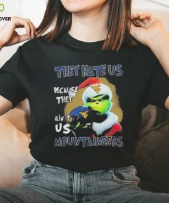 Santa Grinch Christmas They Hate Us Because Ain’t Us West Virginia Mountaineers Shirt