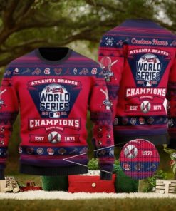 Ugly Atlanta Braves 2022 World Series Trophy Custom For Christmas Ugly SweaterAtlanta 3DAtlanta Gift