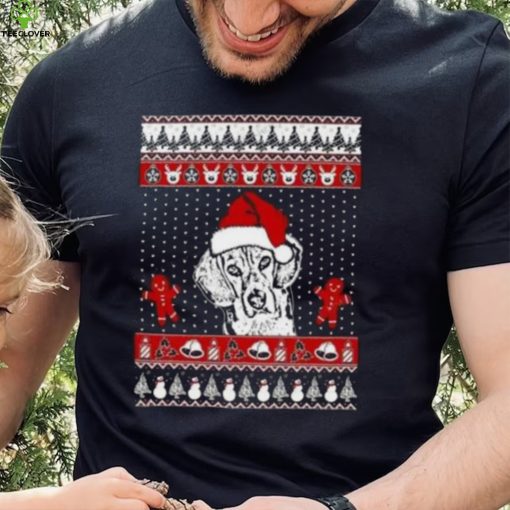 Ugly Beagle Santa Hat Funny Merry Christmas 2023 T Shirt