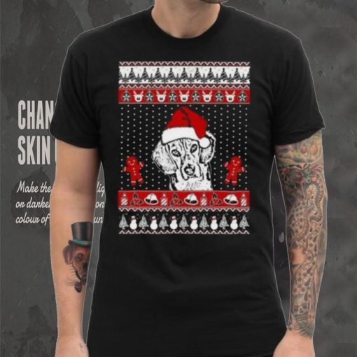 Ugly Beagle Santa Hat Funny Merry Christmas 2023 T Shirt