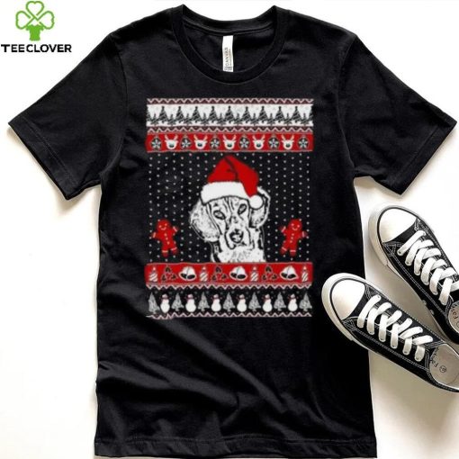 Ugly Beagle Santa Hat Funny Merry Christmas 2023 T Shirt