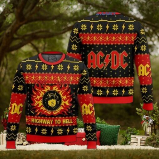 Ugly Christmas Sweater   ACDC Highway to hell
