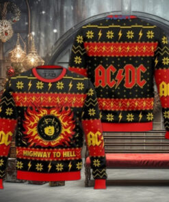 Ugly Christmas Sweater   ACDC Highway to hell