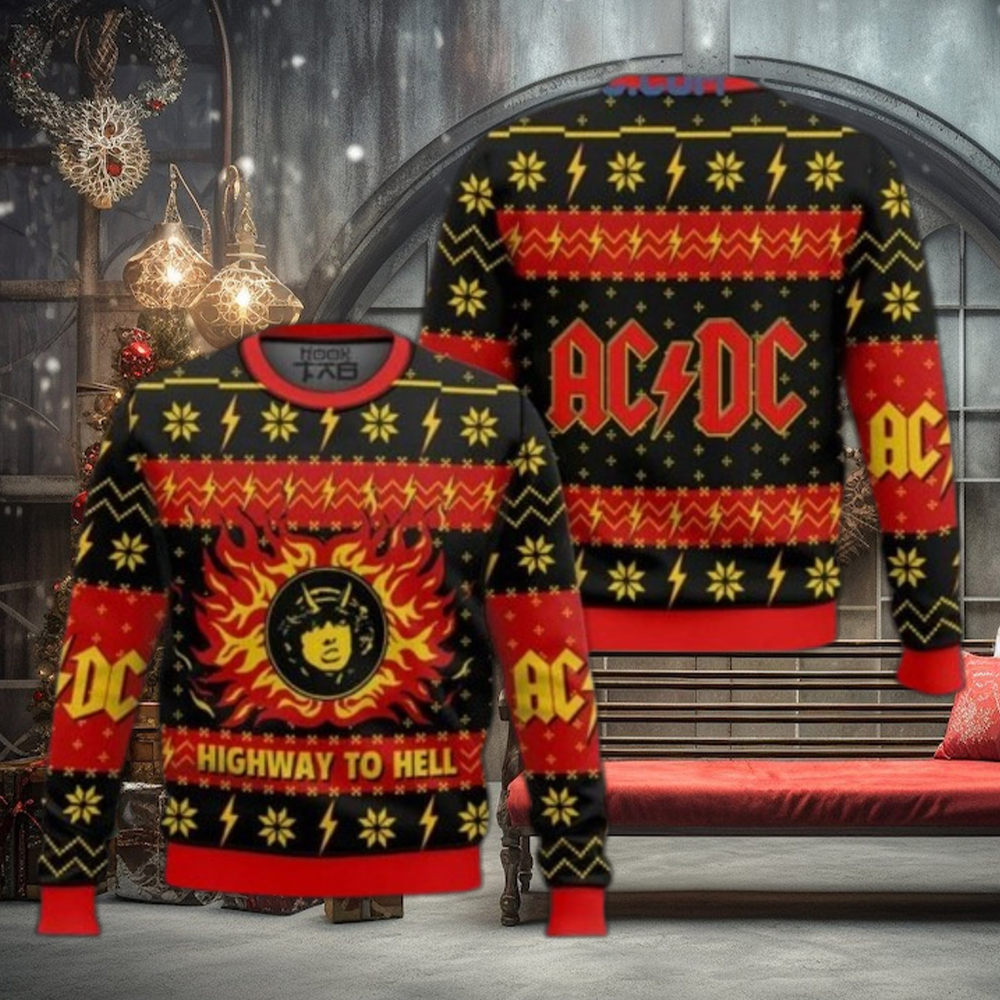 Ugly Christmas Sweater ACDC Highway to hell Ugly Christmas Sweater ACDC Highway to hell