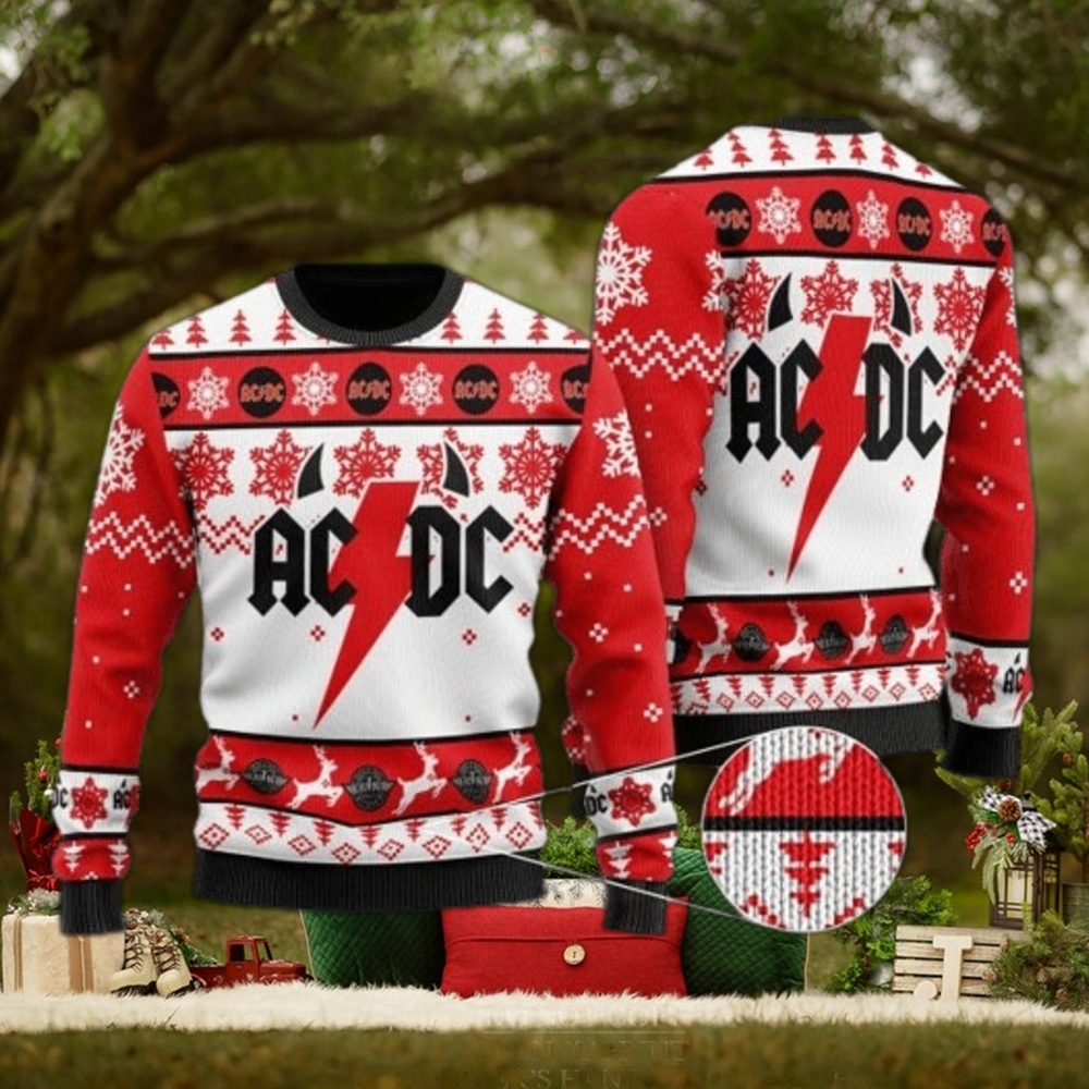 Ugly Christmas Sweater ACDC Ugly Christmas Sweater ACDC