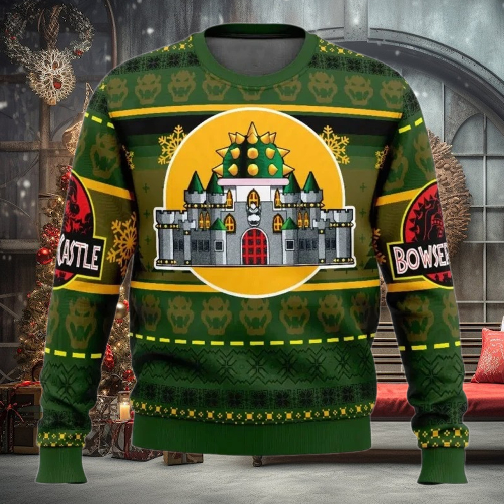 Ugly Christmas Sweater Bowser Castle Mario Bros Ugly Christmas Sweater Bowser Castle Mario Bros