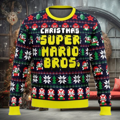 Ugly Christmas Sweater   Christmas Mario Bros.