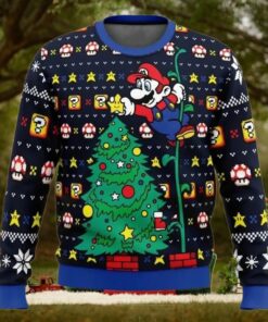 Ugly Christmas Sweater   It’s a Tree Mario Bros.
