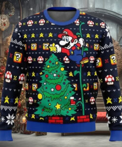 Ugly Christmas Sweater   It’s a Tree Mario Bros.