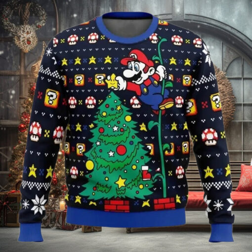 Ugly Christmas Sweater   It’s a Tree Mario Bros.