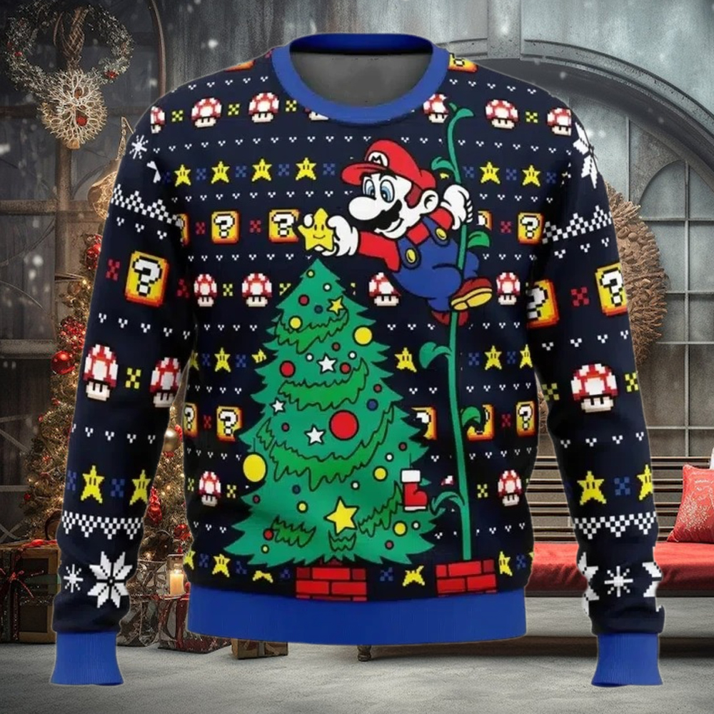 Ugly Christmas Sweater It’s a Tree Mario Bros. Ugly Christmas Sweater It’s a Tree Mario Bros.