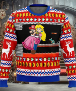 Ugly Christmas Sweater   Mario Bros Bowser’s Castle