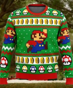 Ugly Christmas Sweater   Mario Bros Jump