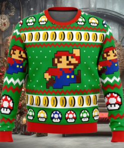 Ugly Christmas Sweater   Mario Bros Jump