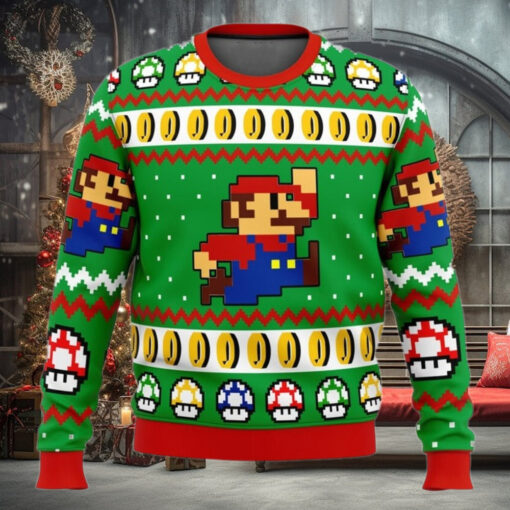 Ugly Christmas Sweater   Mario Bros Jump