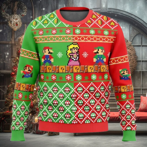 Ugly Christmas Sweater   Mario Bros Ugly