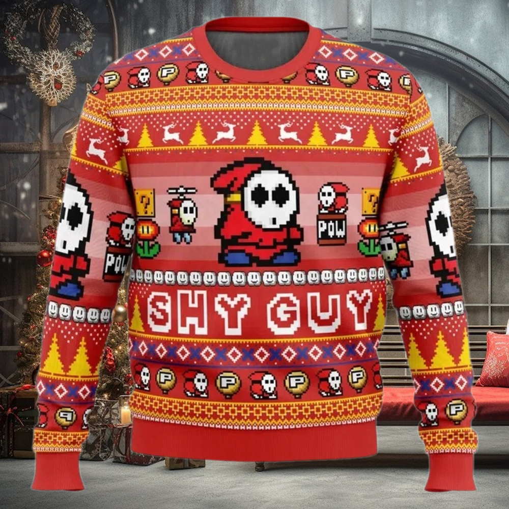 Ugly Christmas Sweater Shy Guy Mario Bros Ugly Christmas Sweater Ugly Christmas Sweater Shy Guy Mario Bros Ugly Christmas Sweater