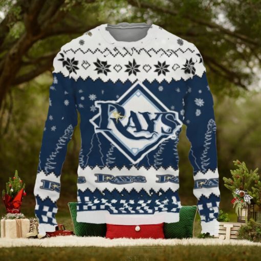 Ugly Christmas Sweater Snow Team Logo Tampa Bay Rays Unisex Best Gift For Men Women