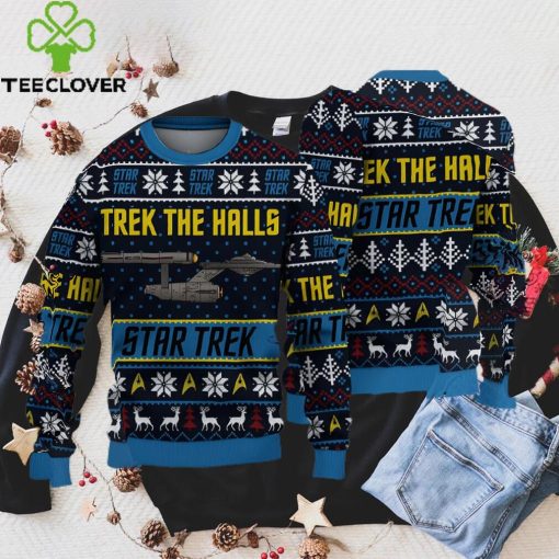 Ugly Christmas Sweater Trek the Halls Star Trek Sweathoodie, sweater, longsleeve, shirt v-neck, t-shirt