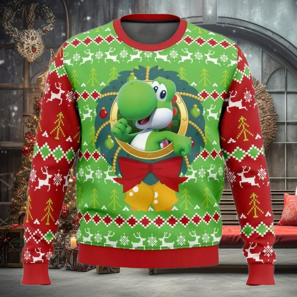 Ugly Christmas Sweater Yoshi Mario Bros Ugly Christmas Sweater Yoshi Mario Bros