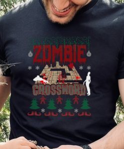 Ugly Christmas Sweater Zombie Crossword Game Addict Unisex Sweathoodie, sweater, longsleeve, shirt v-neck, t-shirt