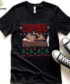 Ugly Christmas Sweater Zombie Crossword Game Addict Unisex Sweathoodie, sweater, longsleeve, shirt v-neck, t-shirt