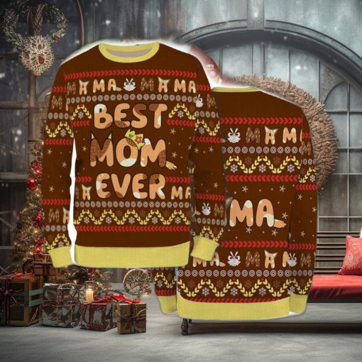 Ugly Christmas Sweaters For Men Women Kids Bluey Cartoon Tv Series Best Mom Winter 3D Sweater Shirt