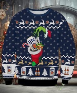 Ugly Grinch Christmas Sweater The Hand Miller Lite Beer 3D Ugly Christmas Sweater Xmas 3D Printed Christmas Sweater Gift