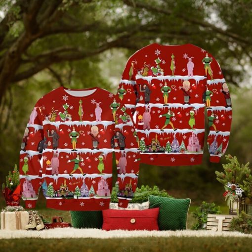 Ugly Grinch Christmas Sweater The Pattern Xmas Red 2023