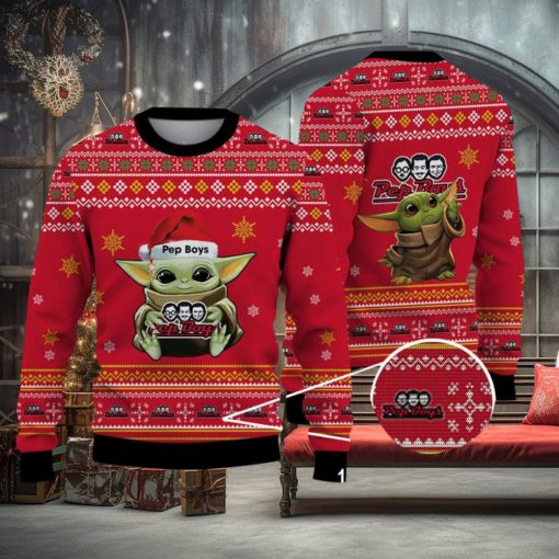 Ugly Sweater Christmas Gift Ideas pep boys Baby Yoda Hug Logo Ugly Christmas Sweater Christmas Gift Ideas