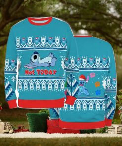 Ugly Sweater Christmas Xmas Stitch Cartoon Unisex Men Film not today 3D Sweater