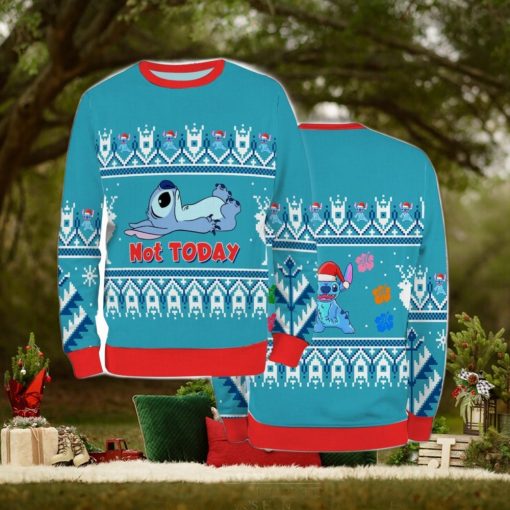 Ugly Sweater Christmas Xmas Stitch Cartoon Unisex Men Film not today 3D Sweater
