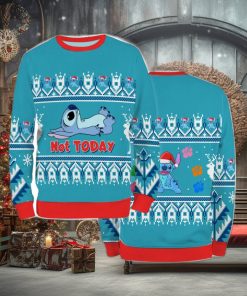Ugly Sweater Christmas Xmas Stitch Cartoon Unisex Men Film not today 3D Sweater