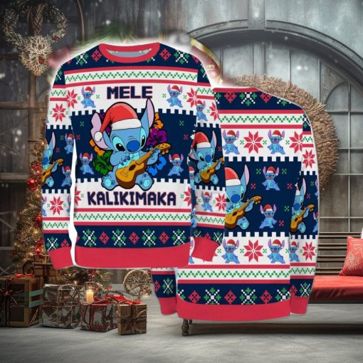 Ugly Sweater Christmas Xmas Stitch Cartoon Unisex Men Mele Women Kalikimaka 3D Sweater