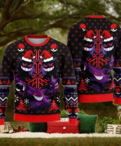 Ugly Sweater Gengar Ghastly Christmas Shirt Funny Xmas