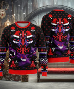 Ugly Sweater Gengar Ghastly Christmas Shirt Funny Xmas