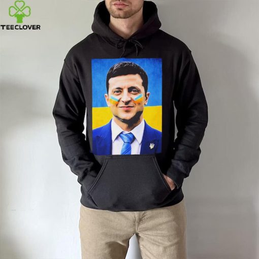 Ukraine Flag Ukrainian President Zelensky Hero Grunge Design Shirt
