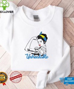Ukrainian Women Girl Unbreakable Ukraine Flag Tee Shirt