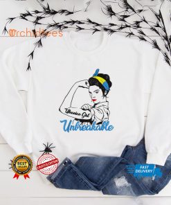 Ukrainian Women Girl Unbreakable Ukraine Flag Tee Shirt