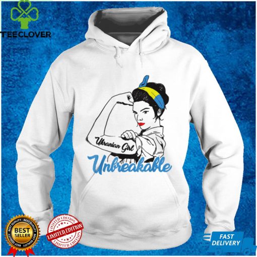 Ukrainian Women Girl Unbreakable Ukraine Flag Tee Shirt