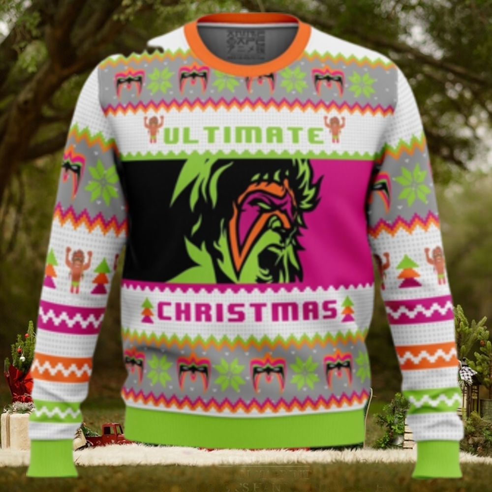 Ultimate Warrior Christmas Pro Wrestling Ugly Christmas Sweater Ultimate Warrior Christmas Pro Wrestling Ugly Christmas Sweater