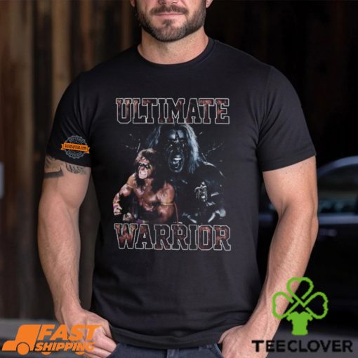 Ultimate Warrior Three Pose Flex Black T shirt