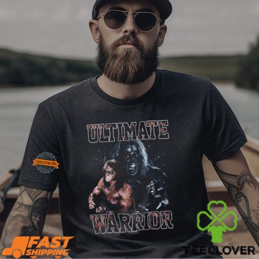 Ultimate Warrior Three Pose Flex Black T shirt