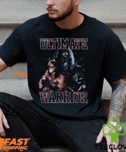 Ultimate Warrior Three Pose Flex Black T shirt