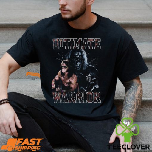 Ultimate Warrior Three Pose Flex Black T shirt