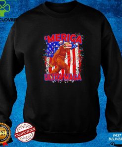 Ultra Maga 4th Of July Bigfoot American Flag Vintage T Shirt