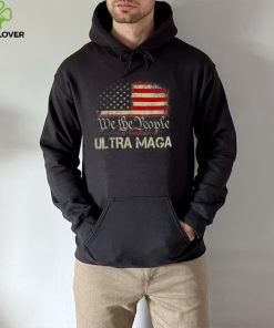 Ultra Maga Proud Pro Trump 2024 Funny Republican USA Flag T Shirt