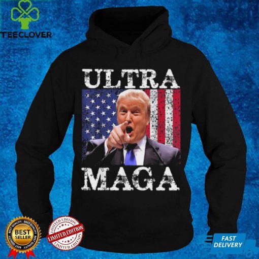 Ultra Mega King Trump Vintage American US Flag Anti Biden Shirt