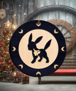 Umbreon Eevee Evolution Pokemon Personalized 2023 Holiday Merry Christmas Decorations Ornament